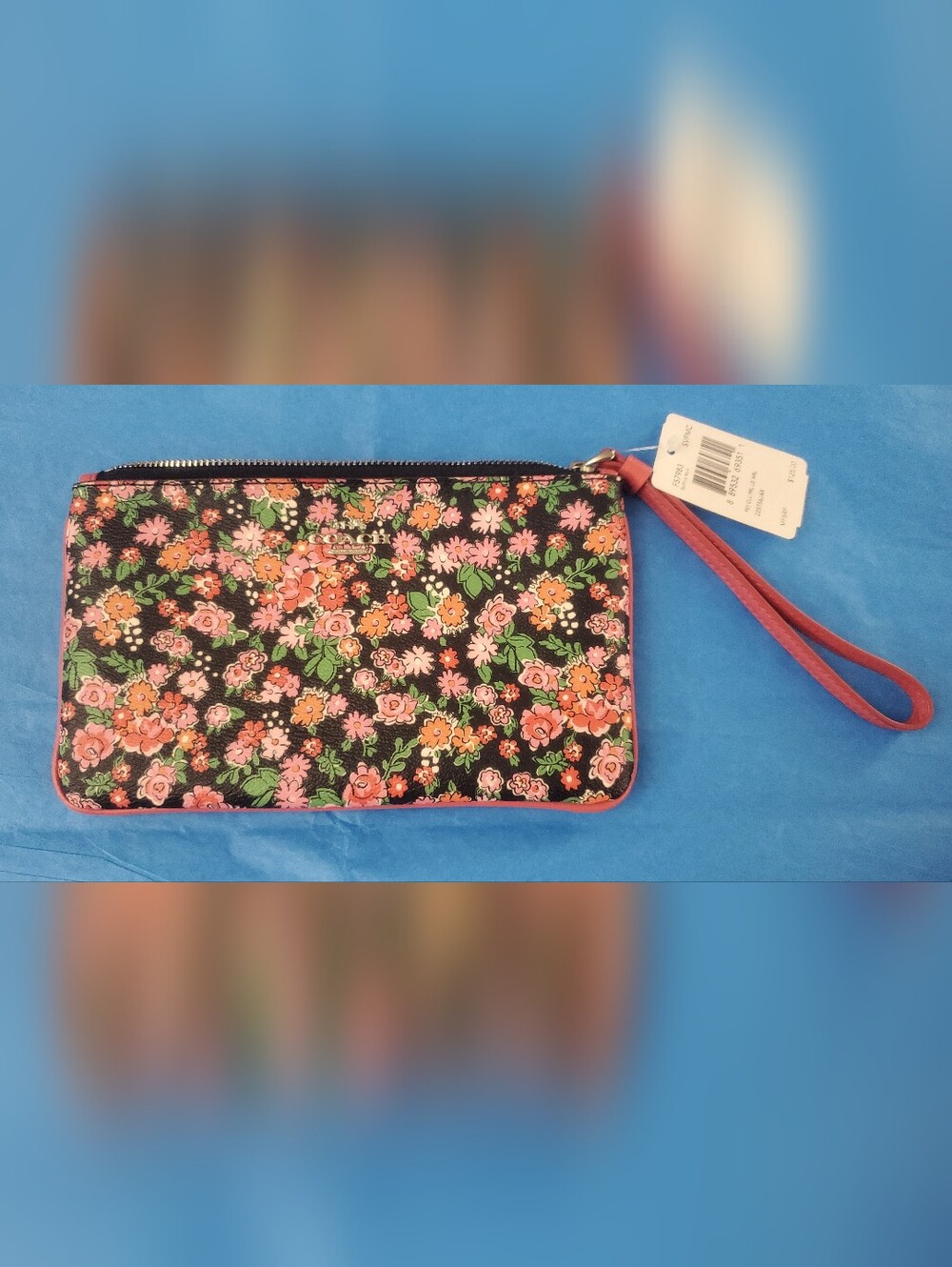 Coach Posey Cluster Floral Large Wristlet